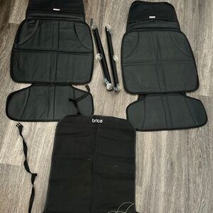 Kids Car Bundle - 2 Car Seat Protectors, 2 Window Shades and 1 Kick Mat